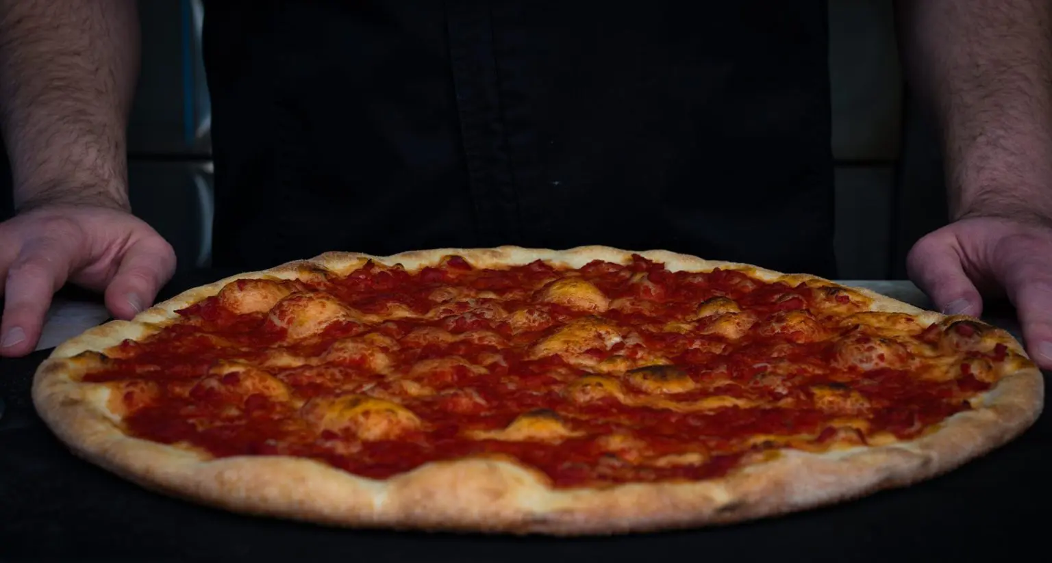 Burbujas en la pizza