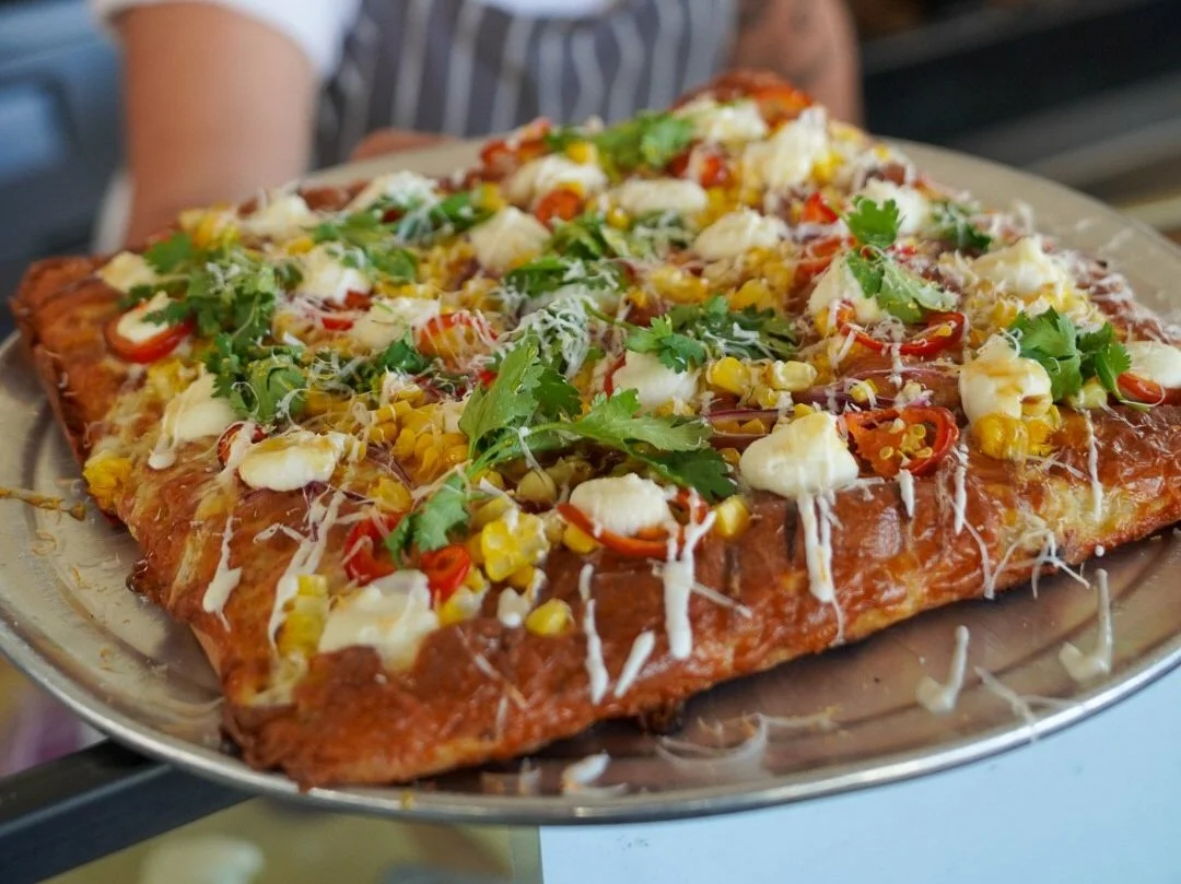 Sicilian Hot Corn Pizza